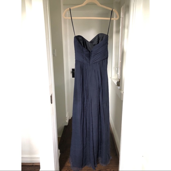 Amsale Silk Chiffon Strapless Dress - Picture 4 of 7